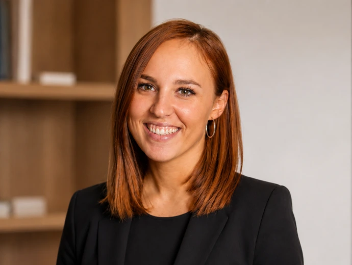 A woman in a suit
