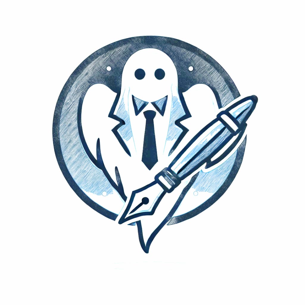 ghost with tie and a pencil